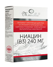 Купить Mirrolla Ниацин (В3) 240 мг таблетки 40 шт цена