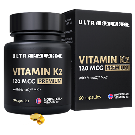 Изображение товара Витамин Моно К2 / Mena Q7 UltraBalance капсулы по 330 мг 60 шт