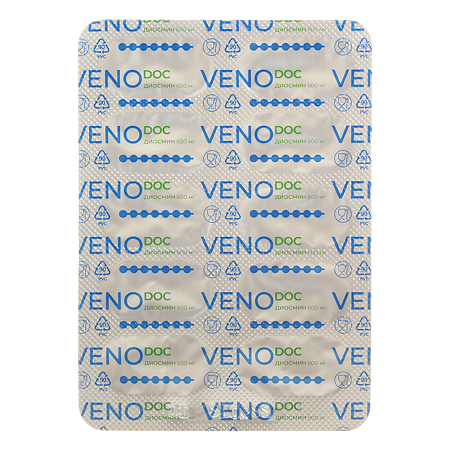 VENO DOC Диосмин 600 мг таблетки покрыт.об. массой 1,1 г 30 шт