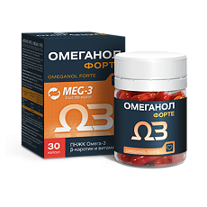 Купить Омеганол форте / Omeganol Forte капсулы массой 0,6 г 30 шт цена