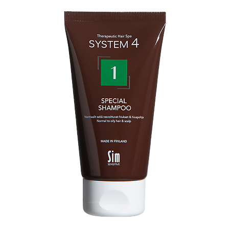 System 4 Special Shampoo Терапевтический шампунь №1 для нормальной и жирной кожи головы 75 мл 1 шт