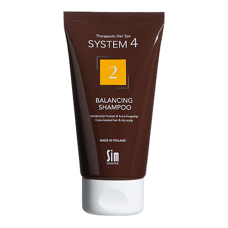 System 4 Терапевтический шампунь №2 для сухой кожи головы и поврежденных волос 75 мл 1 шт