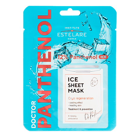 Institute Estelare Doctor Panthenol Тканевая маска для лица охлаждающая Крио-регенерация 20 г 1 шт
