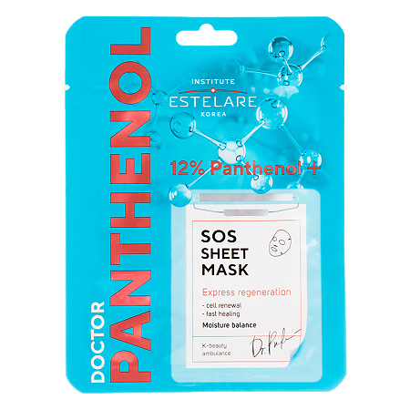 Institute Estelare Doctor Panthenol Тканевая маска-спасатель для лица увлажняющая 20 г 1 шт