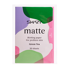 Купить Shary Матирующие салфетки для лица Зеленый чай для проблемной кожи 12 г 1 шт цена