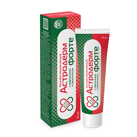 Изображение товара Астродерм Форте бальзам для тела заживляющий с нафталаном и прополисом 30 мл 1 шт