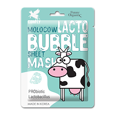Купить Funny Organix Molocow Пузырьковая воздушная маска Lacto Bubble с пребиотиком на тканевой основе 25 г 1 шт цена