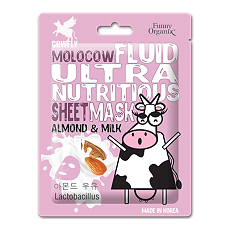Купить Funny Organix Molocow Ультрапитательная тканевая маска-флюид Almond & Milk 20 г 1 шт цена