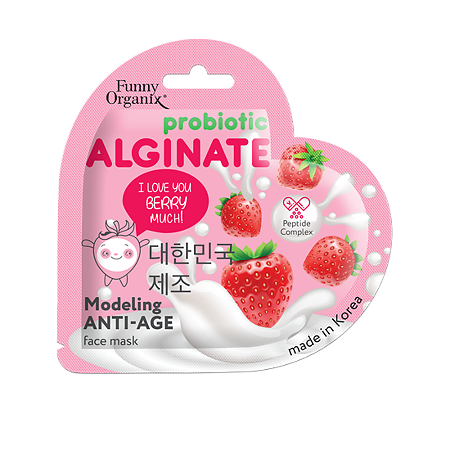 Funny Organix Alginate Probiotic Моделирующая альгинатная маска-омолаживание для лица 25 г 1 шт