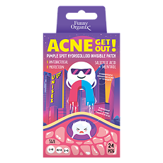 Изображение товара Funny Organix Acne Get Out! Гидроколлоидные точечные патчи-невидимки с салициловой кислотой и ментолом 24 шт