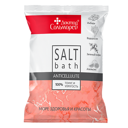 Изображение товара Доктор Сольморей Соль для ванн Антицеллюлитная 500 г 1 шт