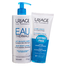 Купить Uriage Eau Thermale Набор Молочко для тела увлаж 500 мл+пенящийся крем очищ 200 мл 1 уп цена
