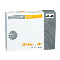 Купить Альфаксим таблетки покрыт.плен.об. 200 мг 20 шт цена
