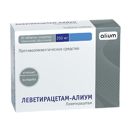 Леветирацетам-Алиум таблетки покрыт.плен.об. 250 мг 30 шт