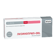 Купить Лизиноприл-OBL таблетки 5 мг 30 шт цена