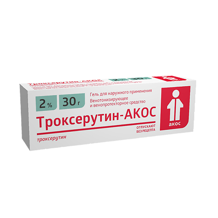 Троксерутин-АКОС гель для наружного применения 2 % 30 г 1 шт