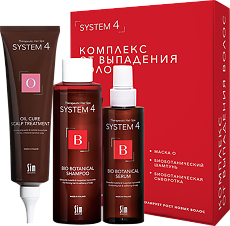 Купить System 4 Комплекс от выпадения волос стандартный (шампунь 250 мл+сыворотка 150 мл+маска-пилинг 150 мл) 1 уп цена