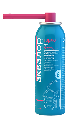 Аквалор Горло средство д/орошения горла с Алоэ вера и Ромашкой римской спрей 150 мл 1 шт