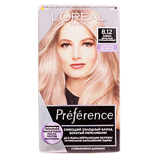 Купить Loreal Paris Стойкая краска для волос Preference 8.12 Аляска светло-русый пепельный бежевый 1 шт цена