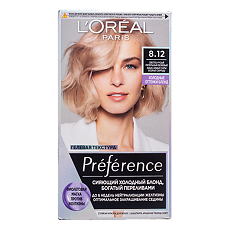 Купить Loreal Paris Стойкая краска для волос Preference 8.12 Аляска светло-русый пепельный бежевый 1 шт цена