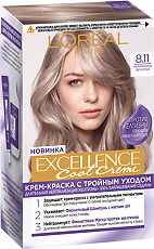 Купить Loreal Paris Крем-краска для волос Excellence Cool Creme 8.11 Ультрапепельный 1 шт цена