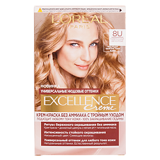Купить Loreal Paris Крем-краска для волос Excellence Creme Nudes 8U универсальный светло-русый 1 шт цена
