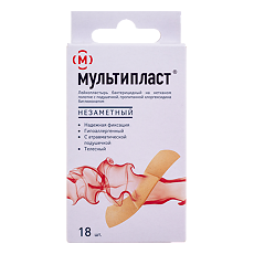 Купить Пластырь Мультипласт набор незаметный 18 шт цена