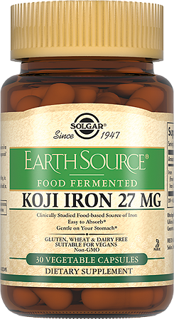 Изображение товара Solgar Железо 27 мг в ферментированной культуре Коджи 30 капсул