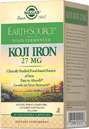 Solgar Железо 27 мг в ферментированной культуре Коджи капсулы массой 585 мг 30 шт
