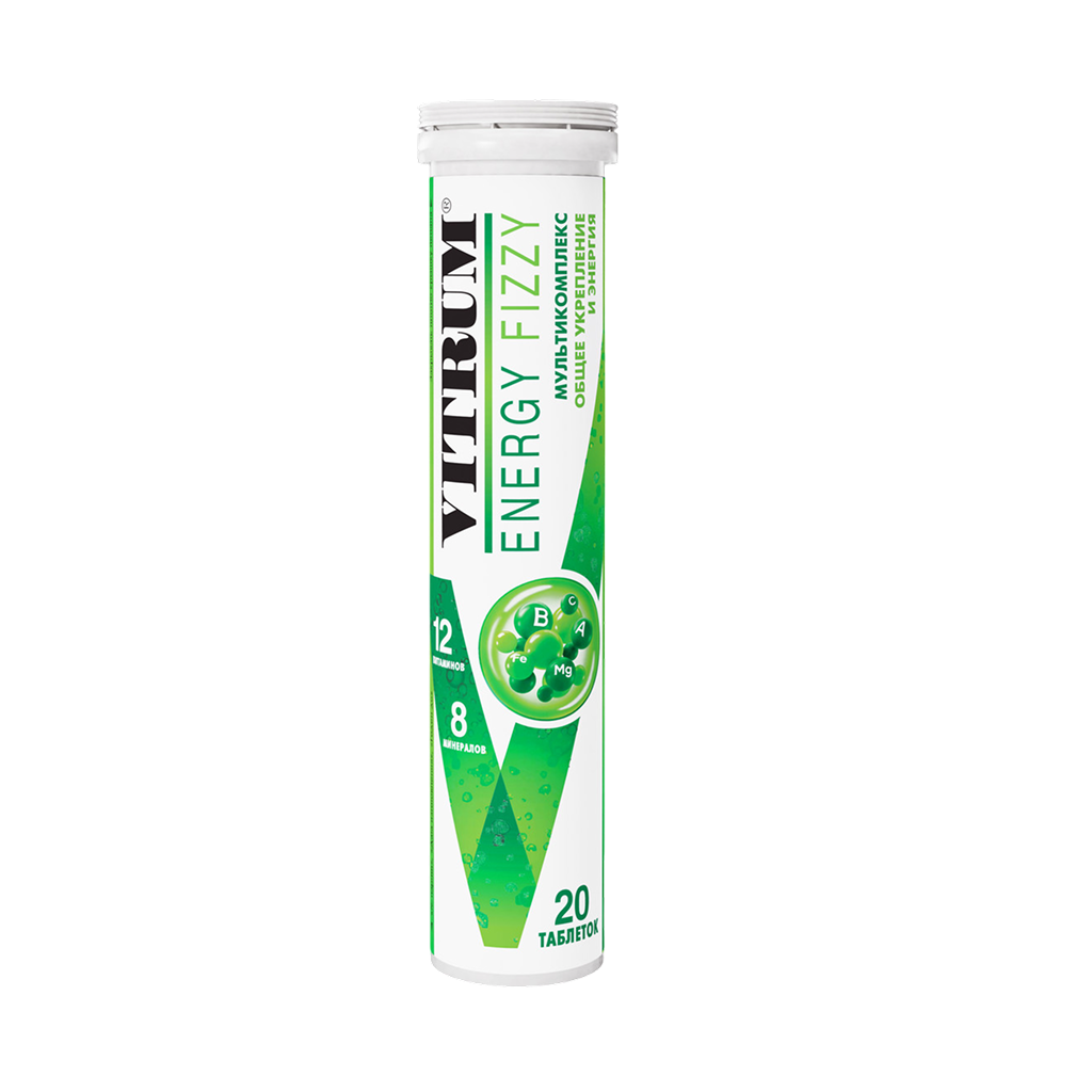 Изображение товара Витрум Энерджи шипучий/Vitrum Energy Fizzy таблетки массой 3,8 г 20 шт