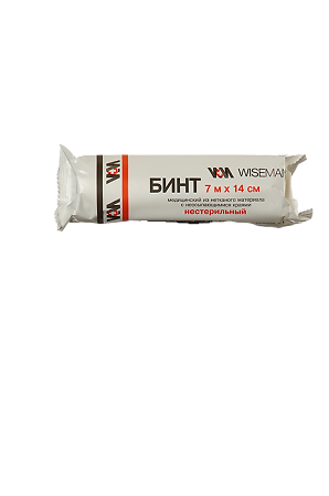 Бинт нестерильный из нетканого материала 7 м х 14 см 1 шт