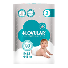 Изображение товара Lovular Hot Wind Подгузники детские 4-8 кг 62 шт
