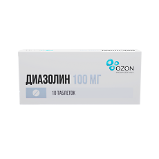 Купить Диазолин таблетки 100 мг 10 шт цена