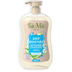 Купить БиоМио (BioMio) Bio Shower Натуральный гель для душа с гелем алоэ вера без запаха Deep Moisture 650 мл 1 шт цена