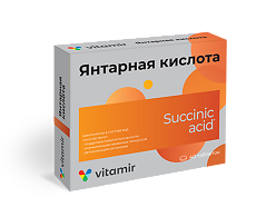Изображение товара Витамир Янтарная кислота таблетки массой 0,5 г 40 шт
