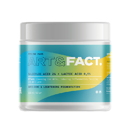 Изображение товара Art&Fact Анти-акне пэды для лица Salicylic Acid 2%+Lactic Acid 0,5% 32 шт