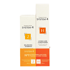 Изображение товара System 4 Программа №11 для сухих волос и кожи головы Терапевтический шампунь №2 250 мл+Терапевтический увлажняющий кондиционер Н 150 мл 1 уп