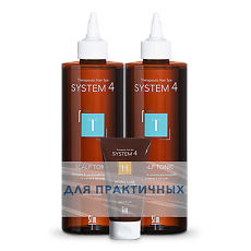 Купить System 4 Набор Для практичных для роста и питания волос Терапевтический тоник Т 500 мл 2 шт+Терапевтический Кондиционер Н 75 мл 1 уп цена