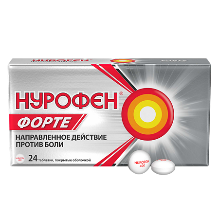 Изображение товара Нурофен Форте таблетки покрыт.об. 400 мг 24 шт