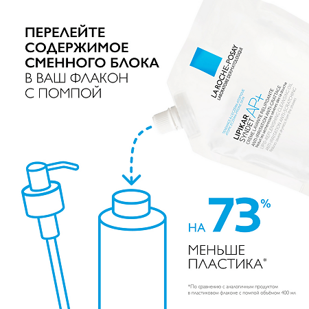 La Roche-Posay Lipikar Syndet AP+ Крем-гель очищающий для ухода за очень сухой кожи Refill см/блок 400 мл 1 шт