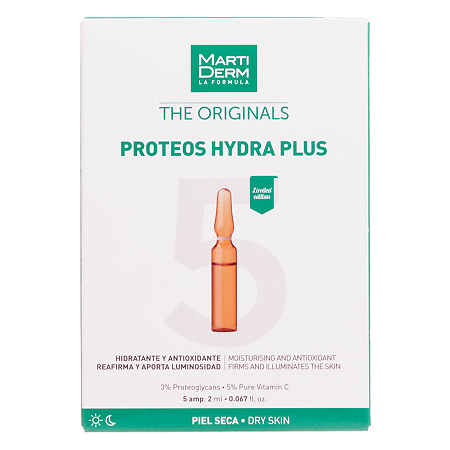 Изображение товара MartiDerm The Originals Proteos Hydra Plus Ориджиналс Протеос Гидра Плюс для лица и шеи ампулы 2 мл 5 шт