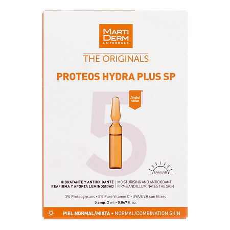 Изображение товара MartiDerm The Originals Proteos Hydra Plus SP Ориджиналс Протеос Гидра Плюс SP для лица и шеи ампулы 2 мл 5 шт