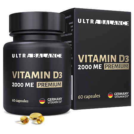 Витамин D3 2000 ME UltraBalance Premium капсулы массой 450 мг 60 шт