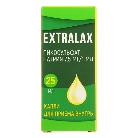 Экстралакс пикосульфат натрия для стимуляции работы кишечника 7,5 мг/мл фл 25 мл 1 шт