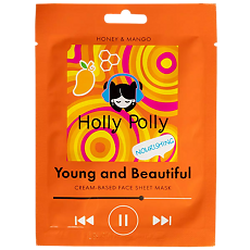 Купить Holly Polly Тканевая маска для лица на кремовой основе Young and Beautiful с Медом и Манго питающая 22 г 1 шт цена