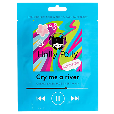 Купить Holly Polly Тканевая маска для лица на кремовой основе Cry me a river с Гиалуроновой кислотой, Aлое и экстрактом Cакуры увлажняющая 22 г 1 шт цена