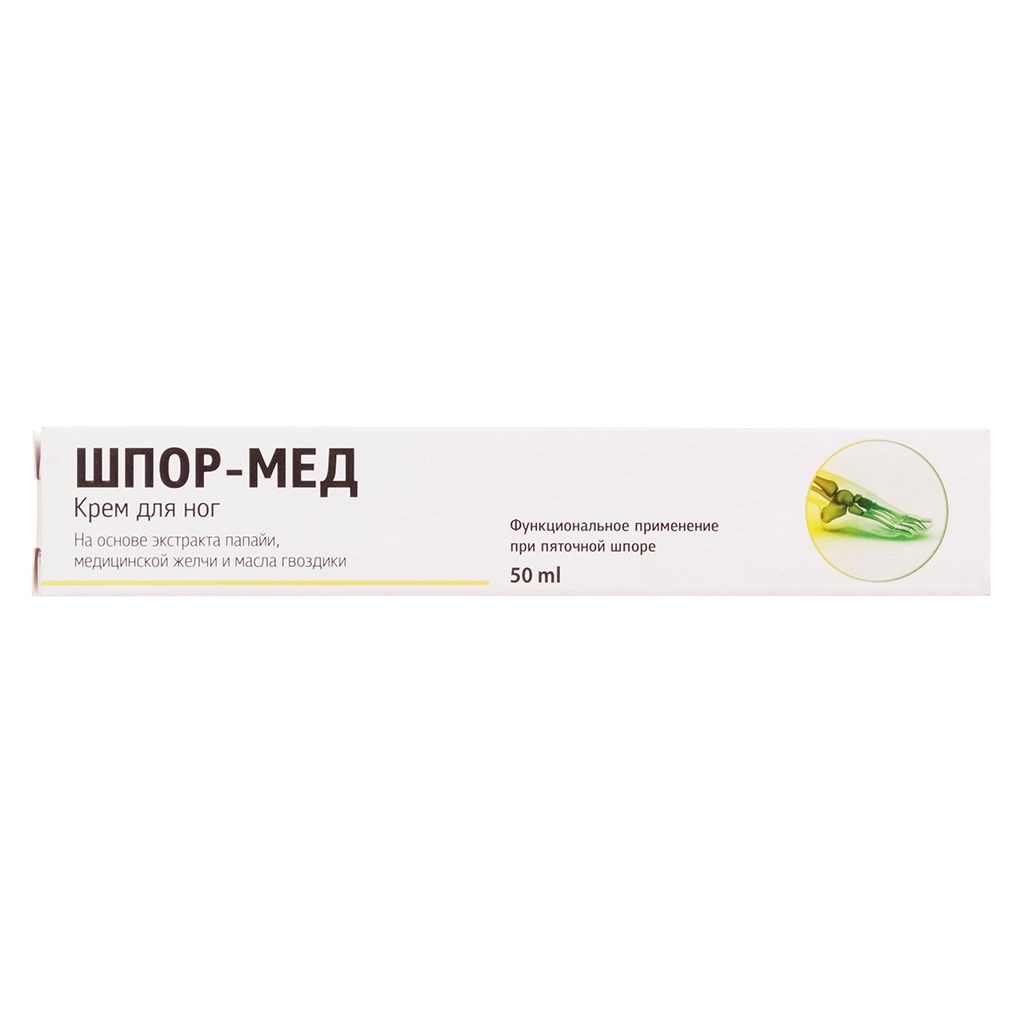 Шпор-мед крем для ног против пяточной шпоры 50 мл - купить, цена и отзывы,  Шпор-мед крем для ног против пяточной шпоры 50 мл инструкция по применению,  дешевые аналоги, описание, заказать в Москве