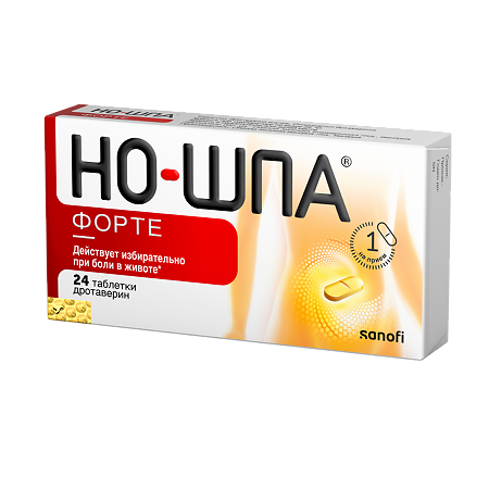 Но-шпа форте таблетки 80 мг 24 шт