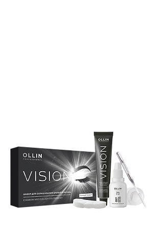 Ollin Prof Vision Vision Набор для окрашивания бровей и ресниц Темный графит 1 уп