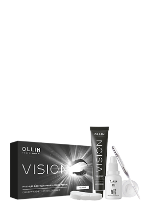 Ollin Prof Vision Набор для окрашивания бровей и ресниц Черный 1 уп